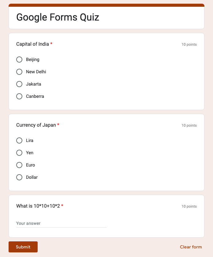 Google Forms